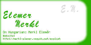 elemer merkl business card